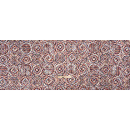 Plum, Forest and Orange Mind Bending Medallions Medium Weight Linen Woven