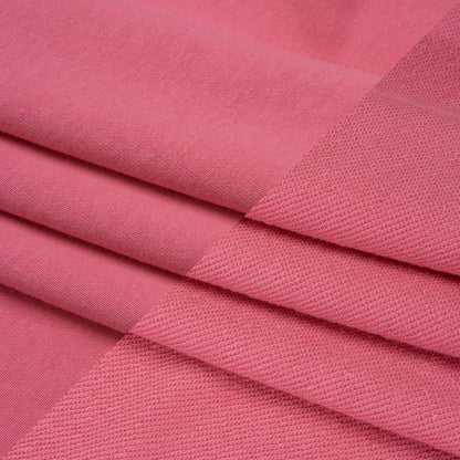 Cotton and Polyester French Terry - Rose Pink - Deadstock