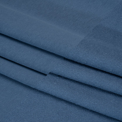 Cotton and Polyester French Terry - Ocean Blue - Deadstock