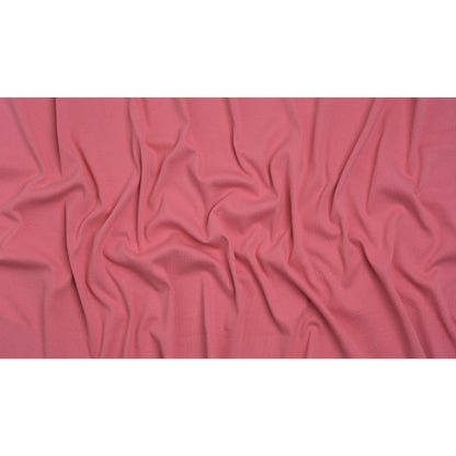Stretch Cotton 2x2 Rib Knit - Rose Pink - Deadstock