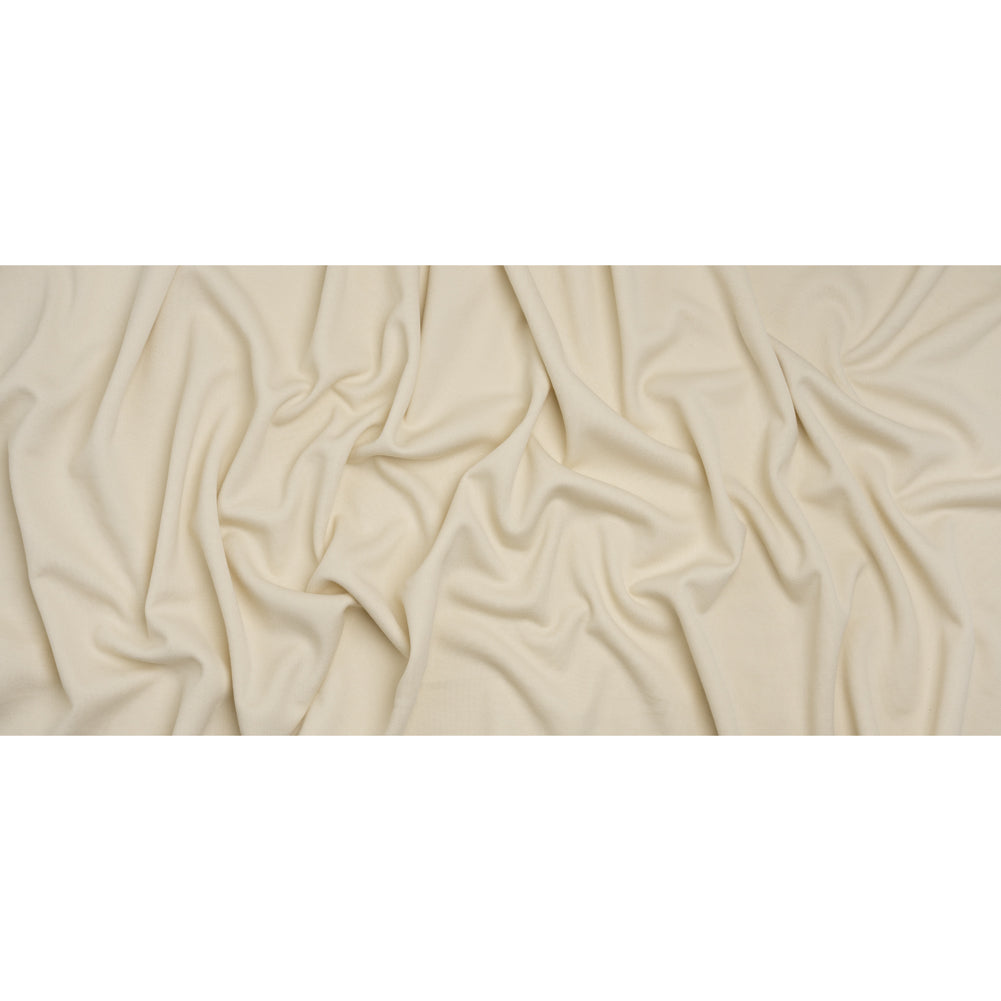 Polyester and Viscose Pique Knit - Ecru - Deadstock