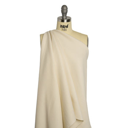 Polyester and Viscose Pique Knit - Ecru - Deadstock