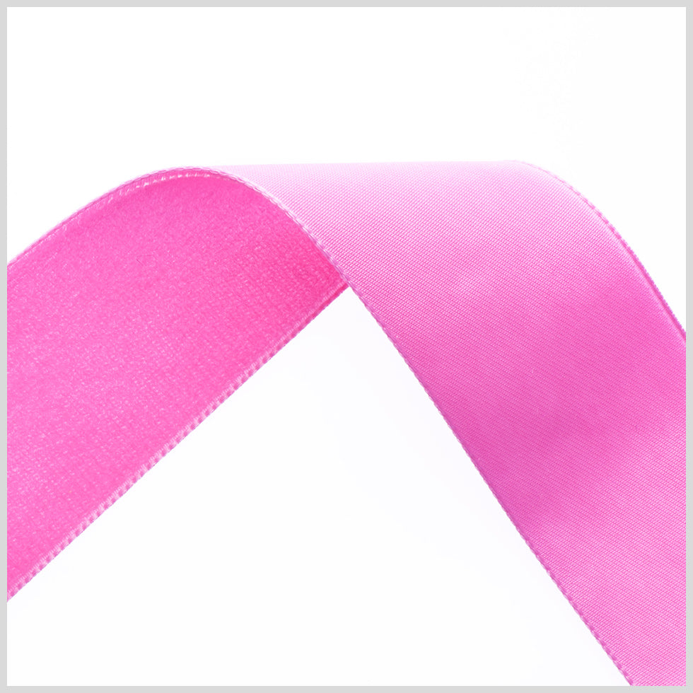 1.375" Shocking Pink Nylon Velvet Ribbon Detail