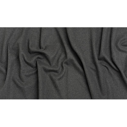 Heathered Gray Brushed Wool Blend Double Cloth Coating Full