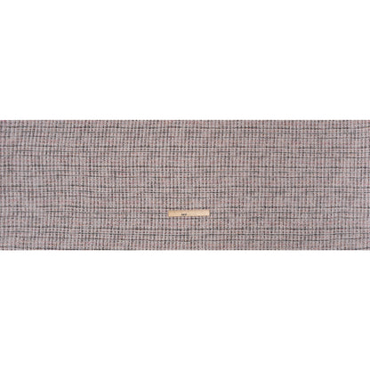 Pink, Black and White Checked Cotton and Acrylic Tweed Full