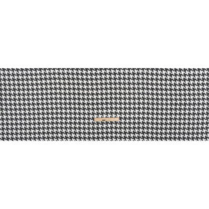 Charcoal and White Houndstooth Felted Wool Blend Twill Coating Full