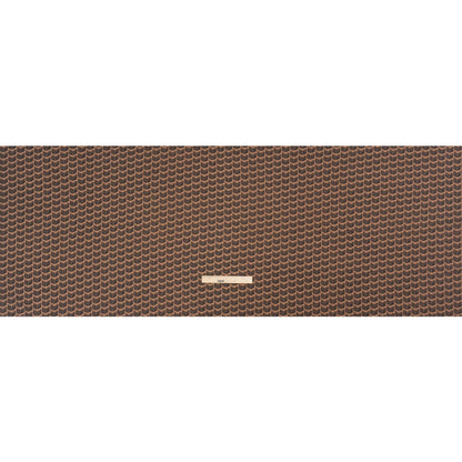 Tan and Black Fox Faces Printed Polyester Woven Full