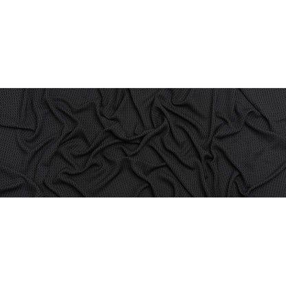 Black and Gray Dashes and Stripes Drapey Polyester Woven Full