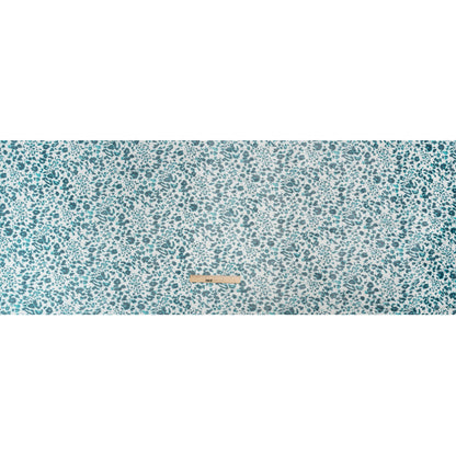 Sapphire and White Cheetah Spots Polyester Stretch Mesh Full