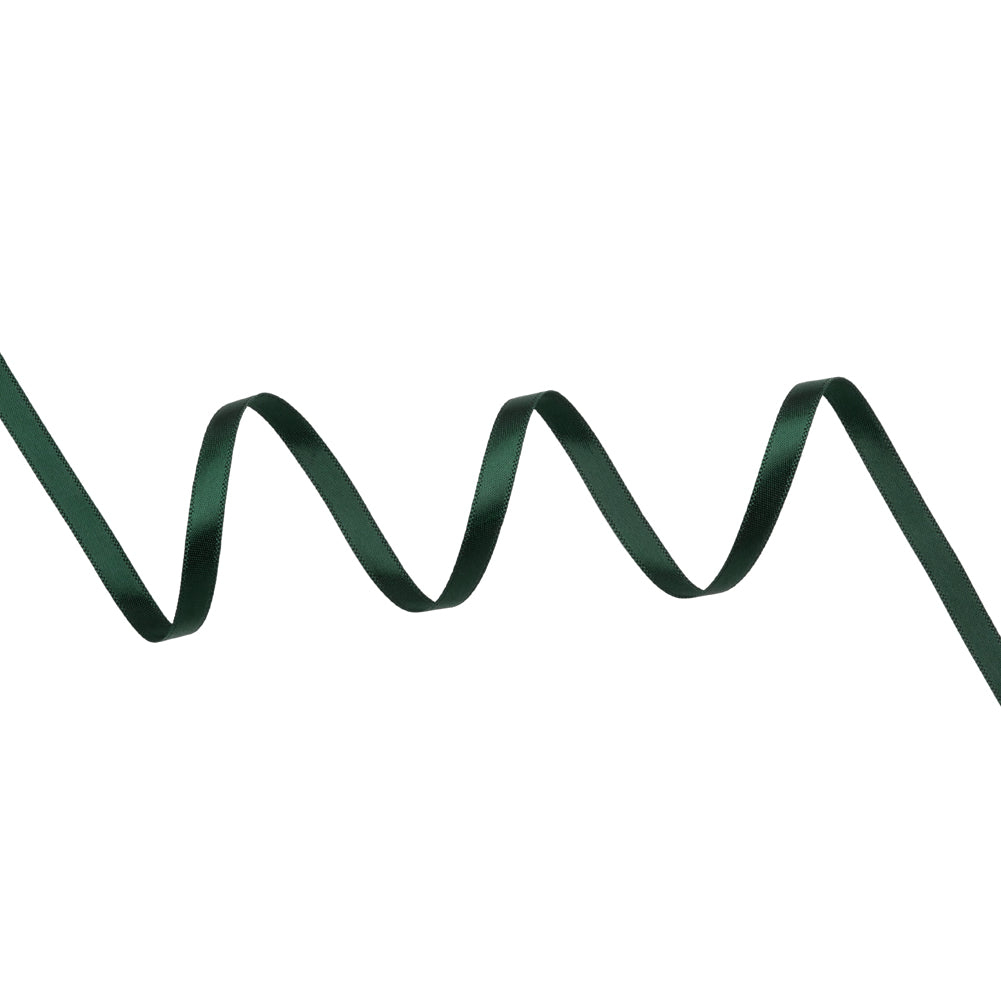 Satin Ribbon Double Faced - 0.25" - Dark Green