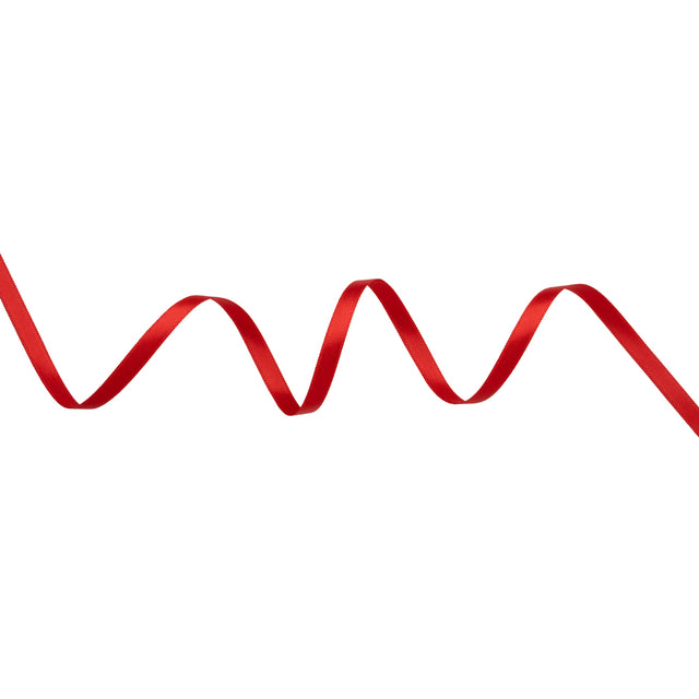 Satin Ribbon Double Faced - 0.25" - Red