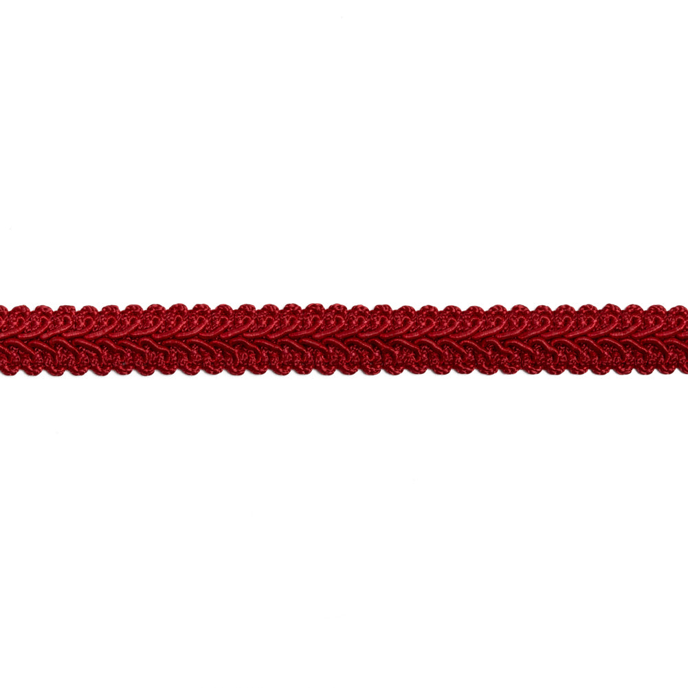 Gimp Braided Trim - 0.5" - Red Classic - Folded