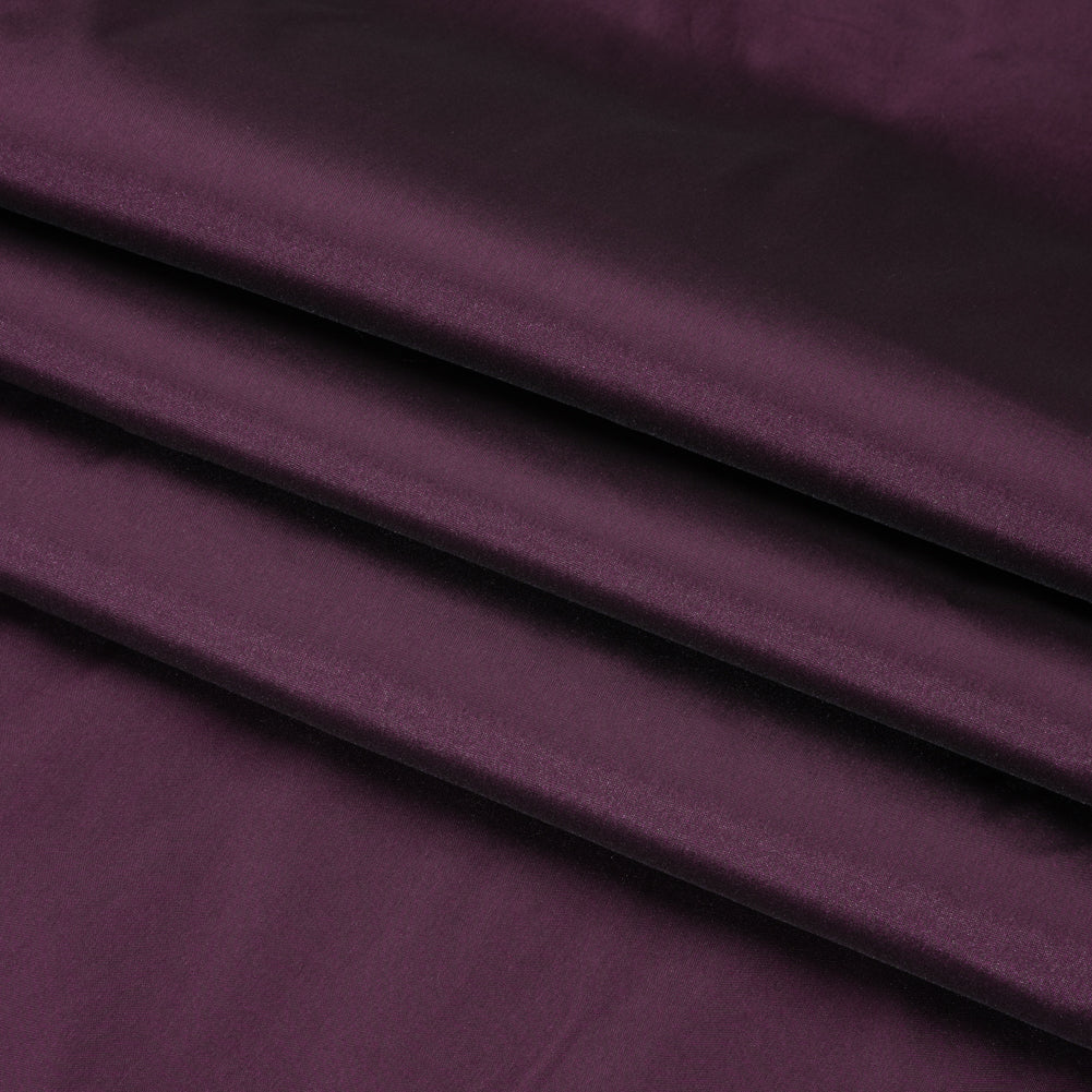 Polyester Taffeta - Plain Dyed Aubergine - Bellamy Collection Folded