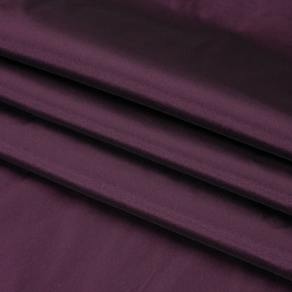 Polyester Taffeta - Plain Dyed Aubergine - Bellamy Collection Folded