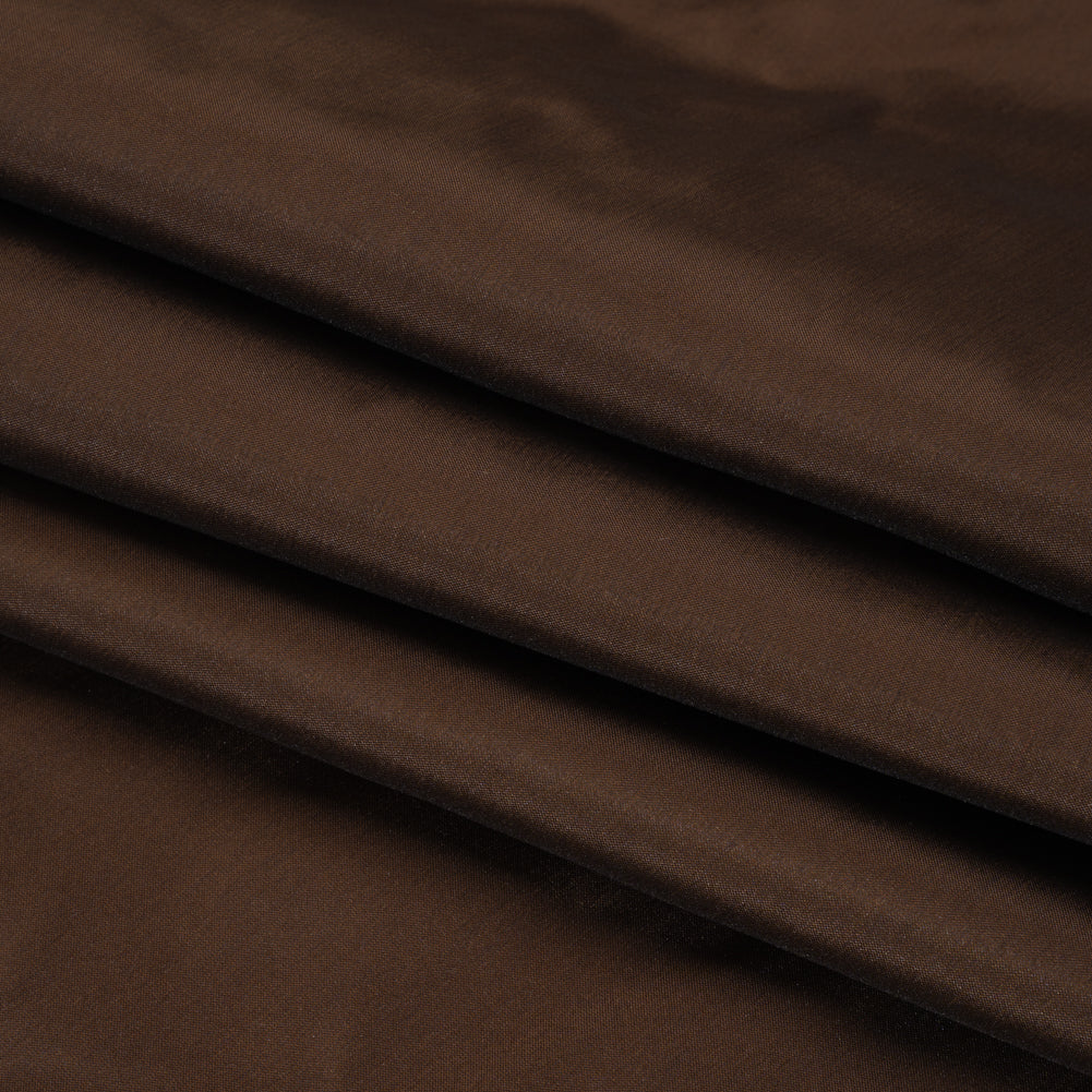 Polyester Taffeta - Plain Dyed Chocolate - Bellamy Collection Folded