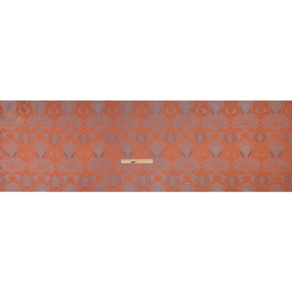 Gems and Doves Jacquard Lining - Orange and Aqua Bi-Color