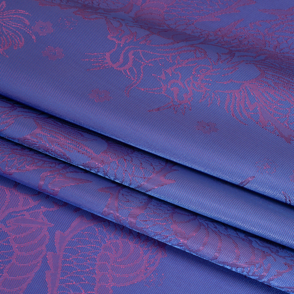 Dragons Jacquard Lining - Purple and Pink Bi-Color