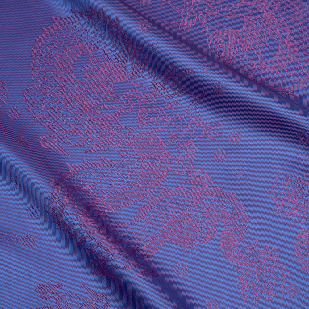 Dragons Jacquard Lining - Purple and Pink Bi-Color