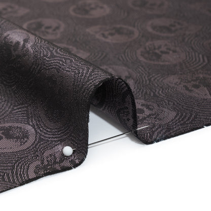Skulls Jacquard Lining - Black and Charcoal Bi-Color