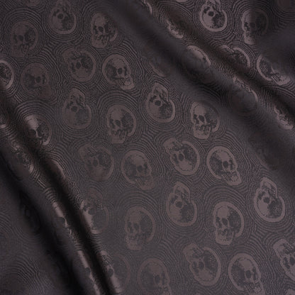 Skulls Jacquard Lining - Black and Charcoal Bi-Color