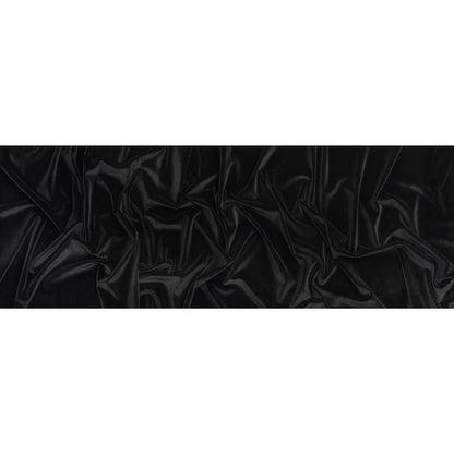 Stretch Polyester Velour - Black - Deadstock Full