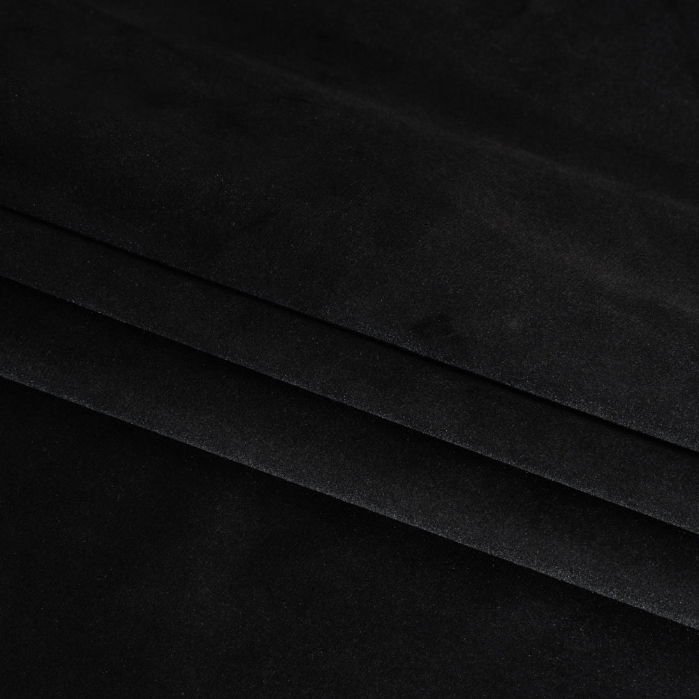 Polyester Velvet - Black - Deadstock Folded