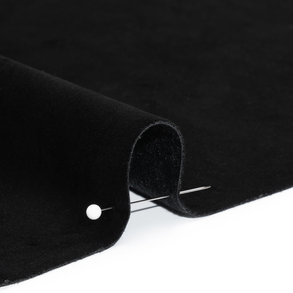Polyester Velvet - Black - Deadstock Detail