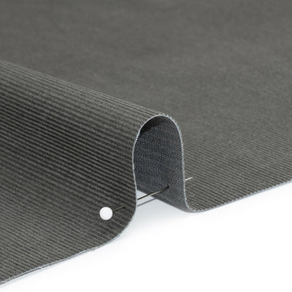 Coolmax Poly Cotton Corduroy, Moisture Wicking - Gray Cobble - Deadstock Detail