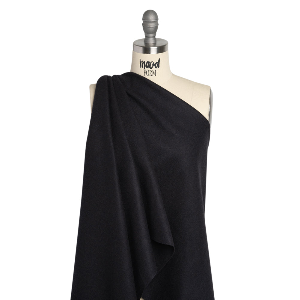 Brushed Wool Blend Coating - Dark Cool Gray - Deadstock Drape