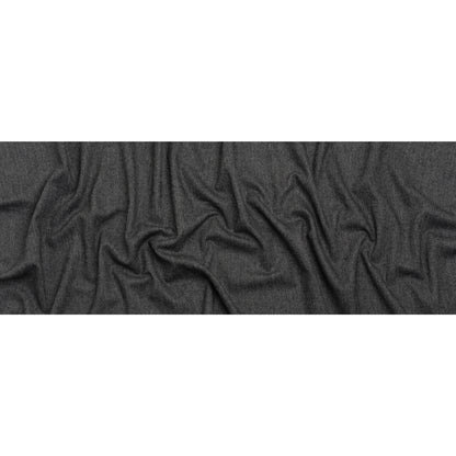 Wool Blend Twill Coating - Black and WHite Herringbone - Deadstock Full