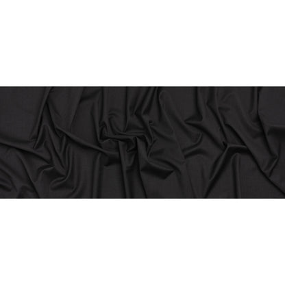 Stretch Wool Suiting - Heathered Black - Deadstock Full