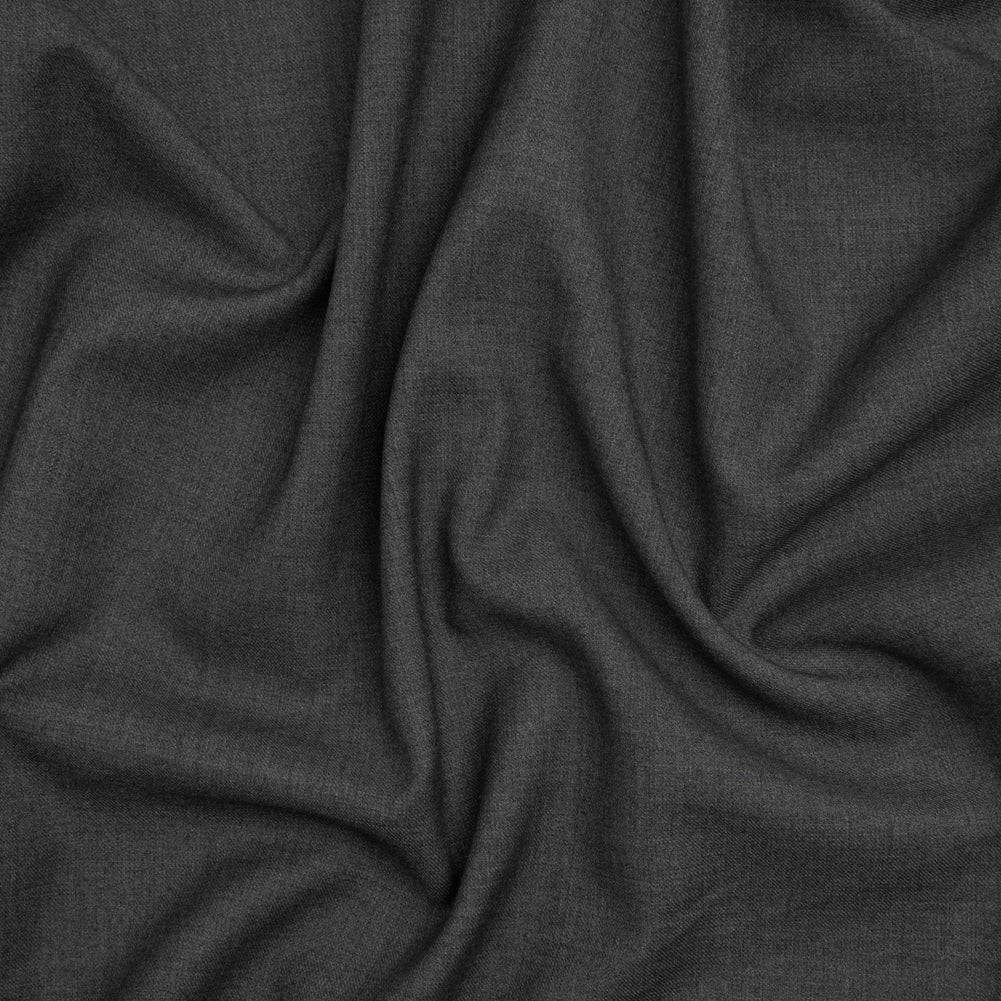 Wool Twill Suiting - Heathered Cool Gray - Deadstock