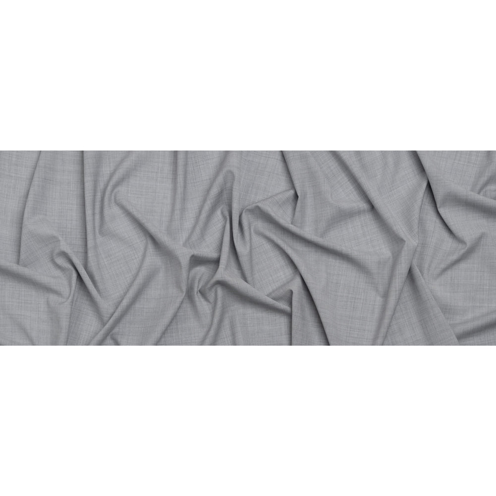 Wool Suiting - Heathered Silvery Gray - Deadstock Full