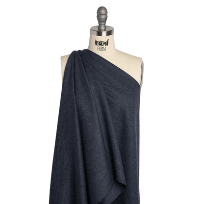 Wool Woven - Blue and Charcoal - Deadstock Drape