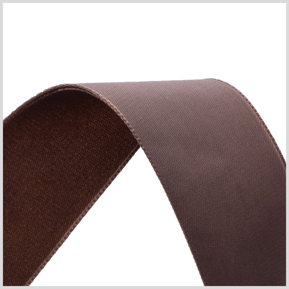 1.375" Brown Nylon Velvet Ribbon Detail