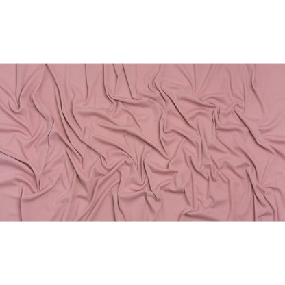 Stretch Polyester 2x2 Rib Knit - Dusty Rose Pink - Deadstock