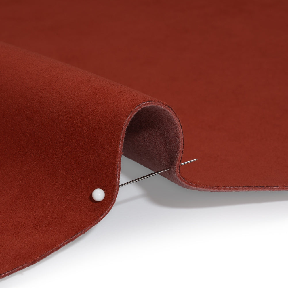 Upholstery Faux Suede - Brick Red - Lyndhurst Collection Detail
