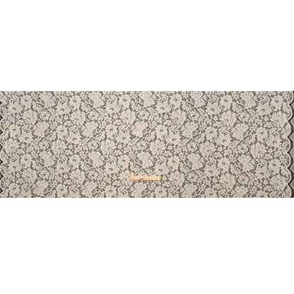 Floral Corded Lace - Cream - Deadstock