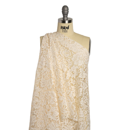 Floral Corded Lace - Cream - Deadstock