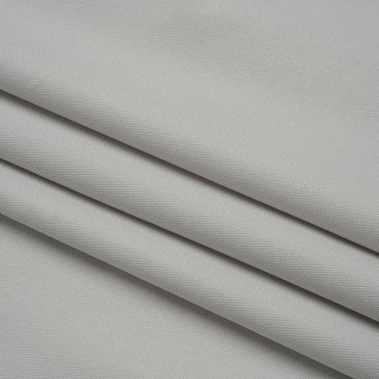 Stretch Textured Polyester Woven - Chalk Gray - Deadstock