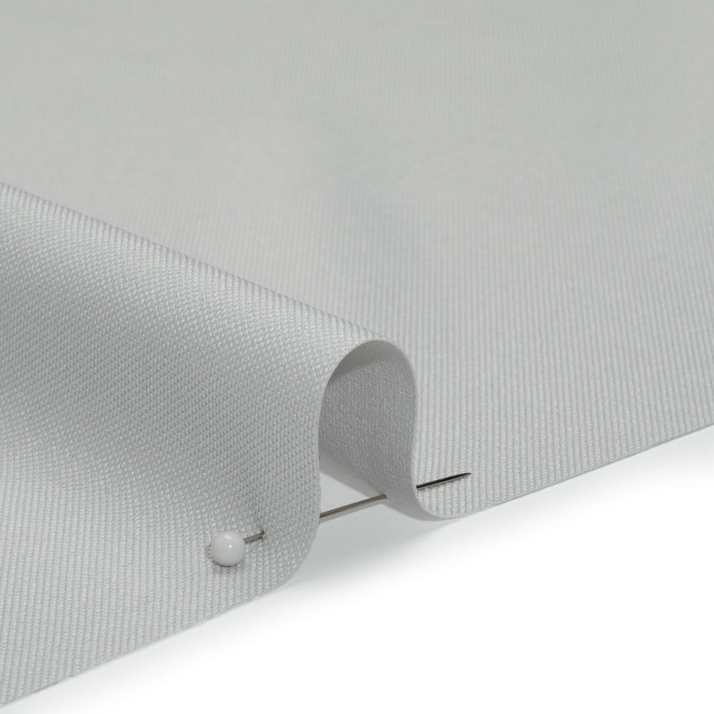 Stretch Textured Polyester Woven - Chalk Gray - Deadstock