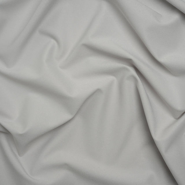 Stretch Textured Polyester Woven - Chalk Gray - Deadstock