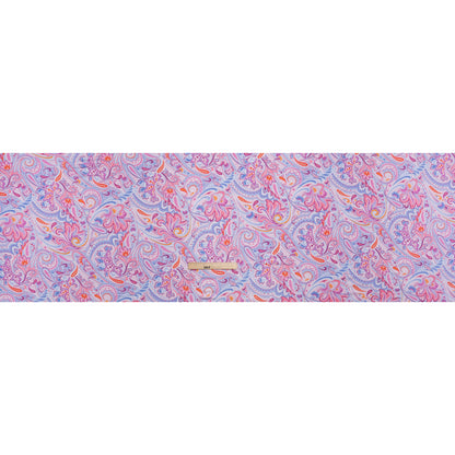 Stretch Rayon Jersey - Pink, Purple, and Periwinkle Paisley - Deadstock
