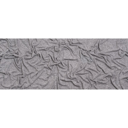 Stretch Rayon and Polyester Brushed Sweater Knit - Heathered Gray - Deadstock
