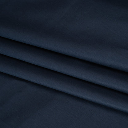 Mercerized Organic Egyptian Cotton Shirting - Dark Navy - Ravello Collection Folded