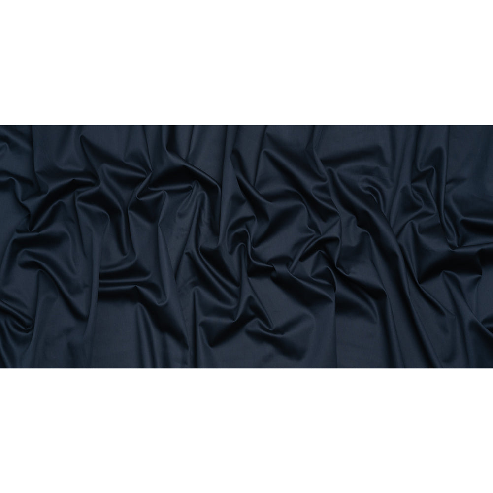 Mercerized Organic Egyptian Cotton Shirting - Dark Navy - Ravello Collection Full