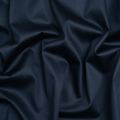 Mercerized Organic Egyptian Cotton Shirting - Dark Navy - Ravello Collection