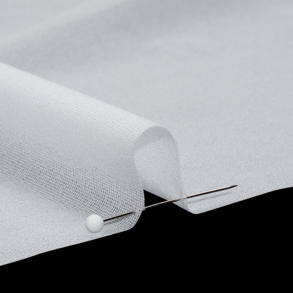Stretch Woven Fusible Interlining by Helmut Lang - White Detail