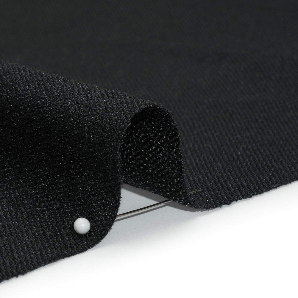 Heavy Soft Woven Fusible Interlining Single Side - Black Detail
