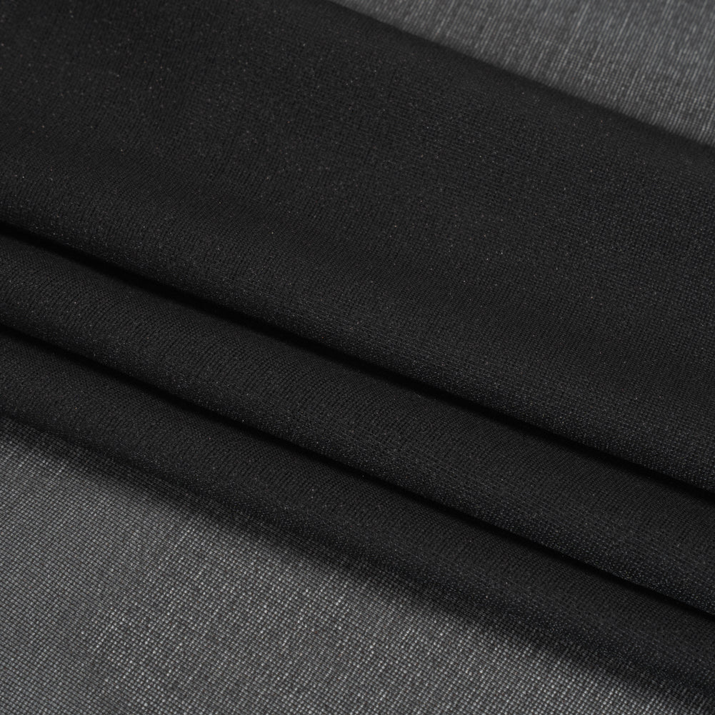 Lightweight Woven Fusible Interlining Single Side by Helmut Lang - Black - Made in America Folded